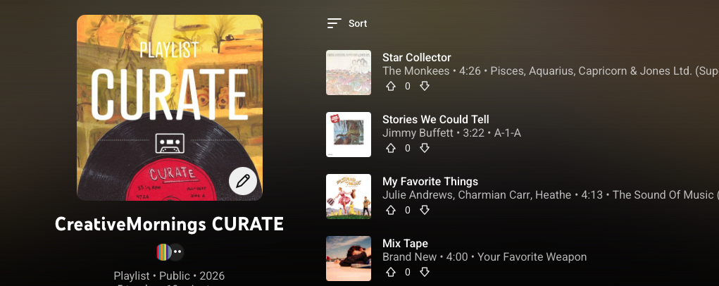 May playlist CREATE player